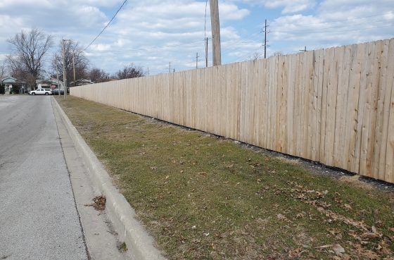 White Cedar Wood Fence with Steel Posts