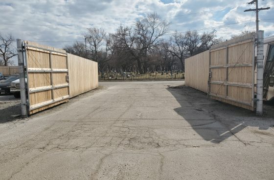 White Cedar Wood Gate with Steel Frame